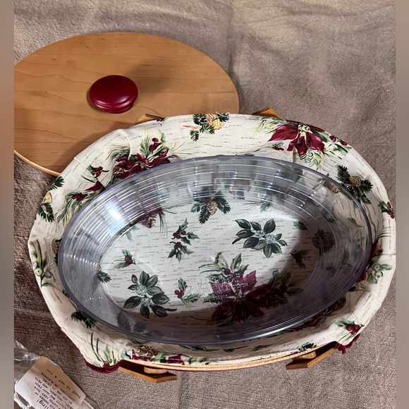 Longaberger 2007 Sweets Treats Red Basket Combo with Extra Christmas Knob, EUC - Picture 3 of 15